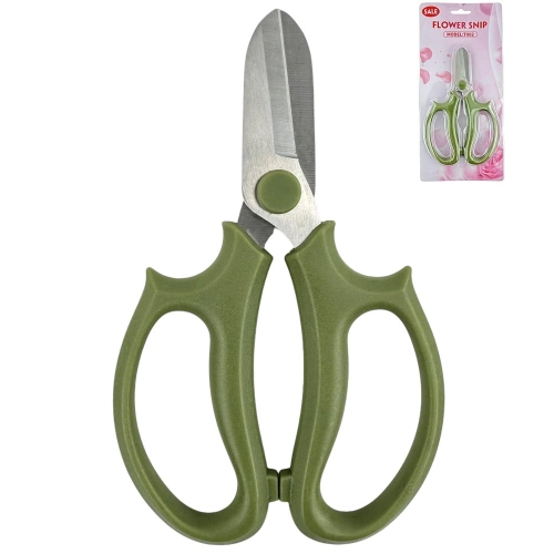 Foarfece florale verzi, fier + plastic, 16,5/9,5