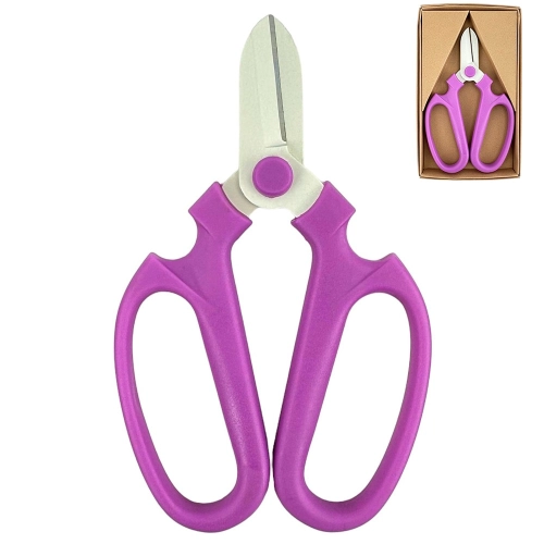 Foarfece florale violet, fier + plastic, cutie craft, 17/10