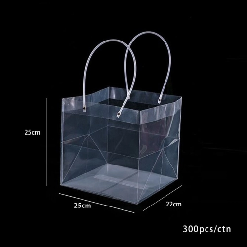 Set de 10 pungi din plastic pentru flori "Invis" 25x25x22