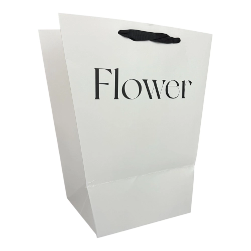 Set 2 pachete pentru flori alba "Flory" 30x20x34