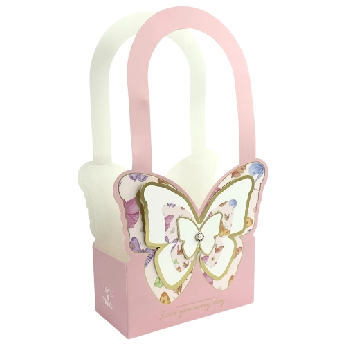 Set 2 pachete pentru flori roz "Butterfly" 18x9x36.5