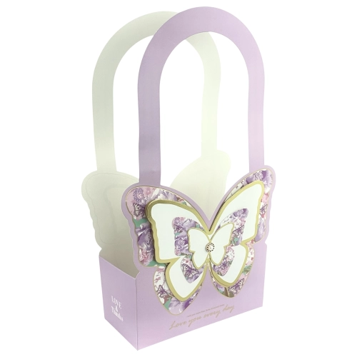 Set 2 pachete pentru flori violet "Butterfly" 18x9x36.5
