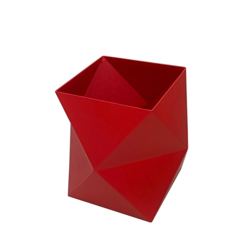 Cutie cu flori geometrice roșii „Forme” 26,5x26,5x24