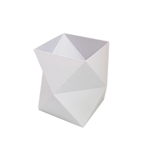 Cutie cu flori geometrice albe "Shapes" 26,5x26,5x24