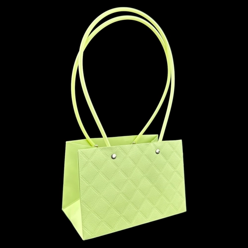 Set de 10 genți largi de culoare verde deschis, model diamant