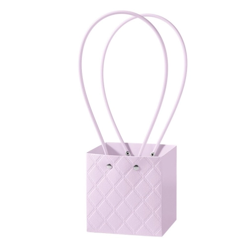 Geanta cu flori liliac, cu manere din silicon, 11,5/10,5/12