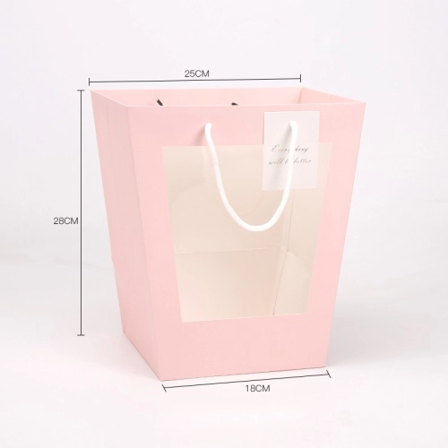 Set 5 pungi roz, pentru flori 28x17x37 cm