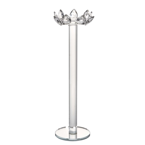 Sfeșnic de sticlă, pentru 1 lumânare, 40 cm
