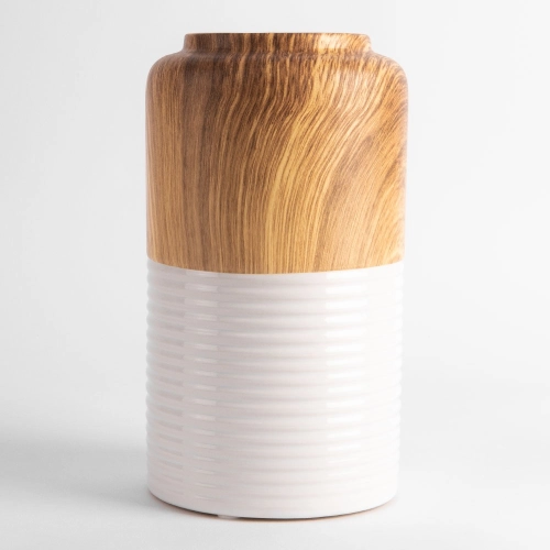Vaza ceramica "Wood and Ceramic" alb 19x7