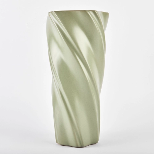 Vaza ceramica "Whirl" verde 28x12