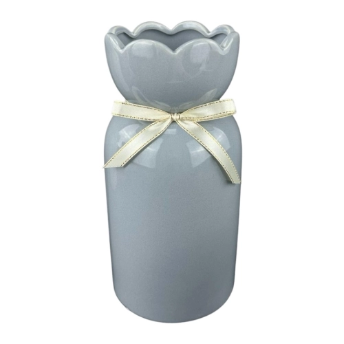 Vaza din ceramica "Castle M" gri