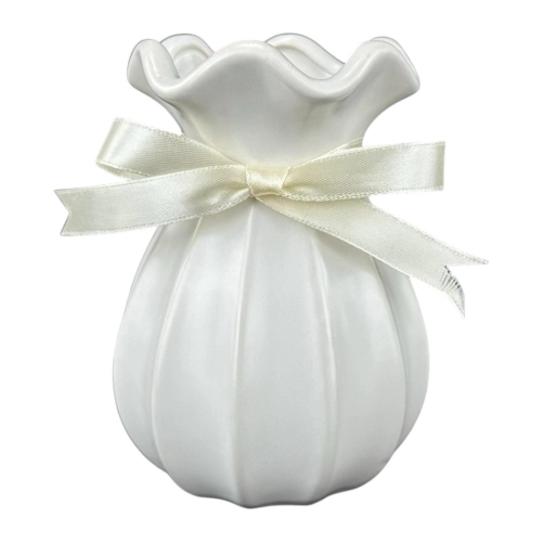 Vaza ceramica "Dzen M" alba