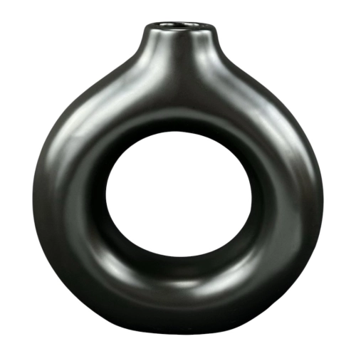 Vaza ceramica "Uitare" negru