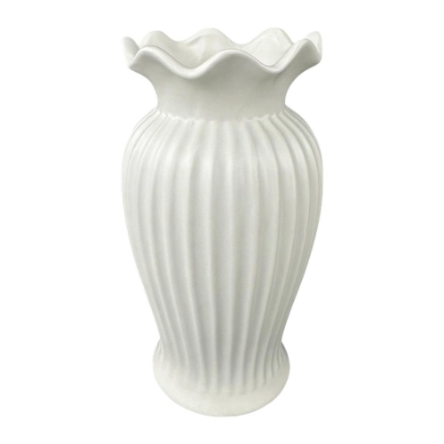 Vaza mare din ceramica "Lotus" alb