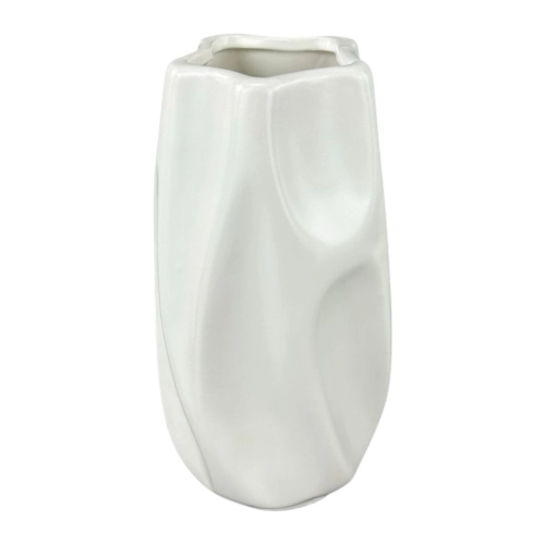 Vaza mare din ceramica "Waves" alba