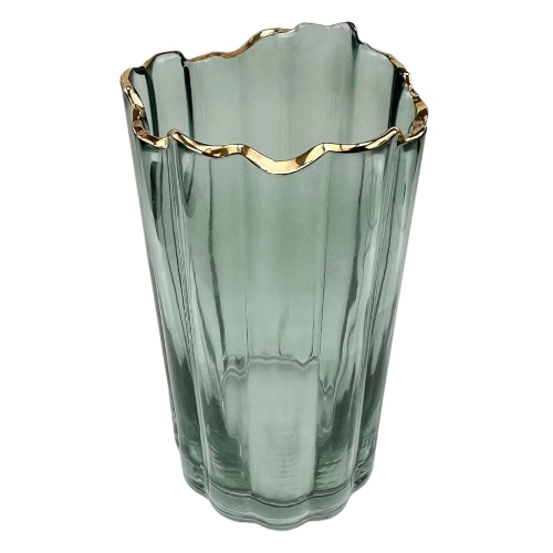 Vaza de sticla "Gold peak S" verde