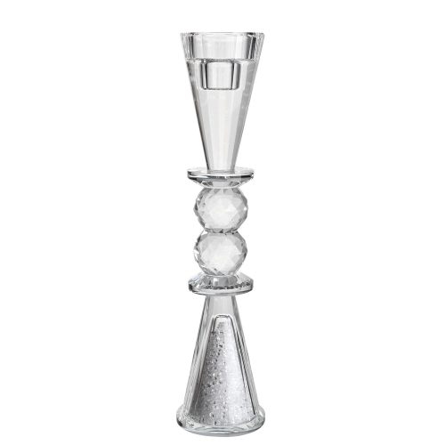 Suport de lumanare din sticla pentru 1 lumanare, 29 cm L