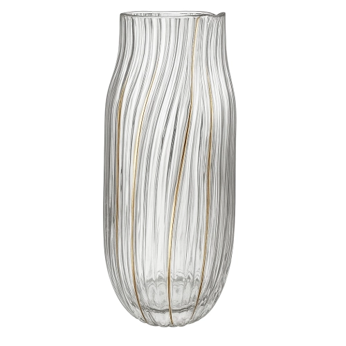 Vaza de sticla "Gold wave M" transparenta