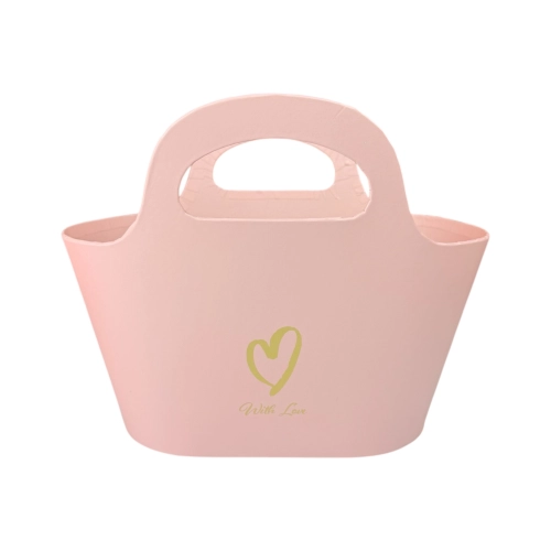 Cutie de flori „with love”, roz