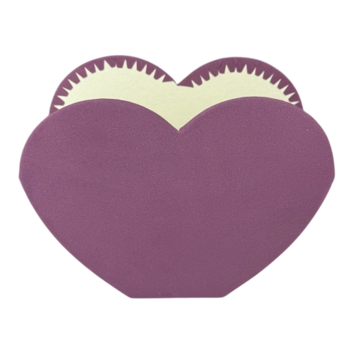 Cutie din catifea "inima", liliac