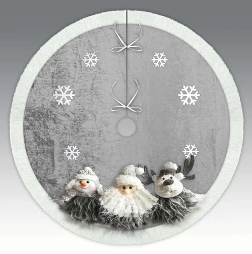 Fusta brad de Crăciun "Gri snow" Ø - 120