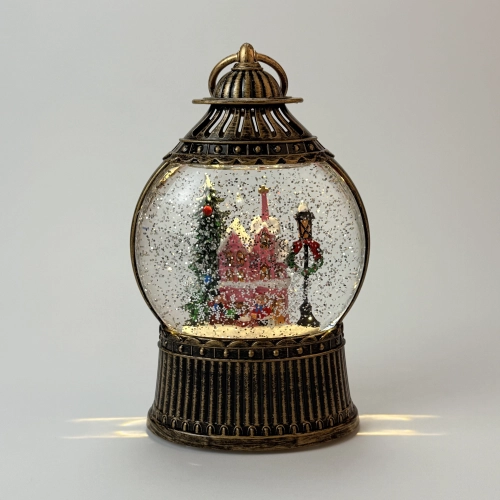 Figurină interactivă „Lampa de Crăciun #2” căderea zăpezii