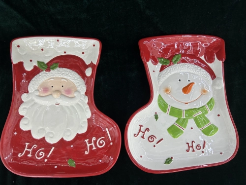 Farfurie in forma de cizma "Ho-ho Santa #2"