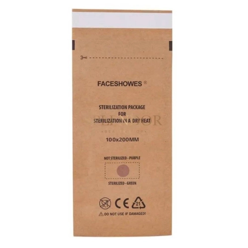 Pungi sterilizare 100x200mm, set 100 buc,   FACESHOWES