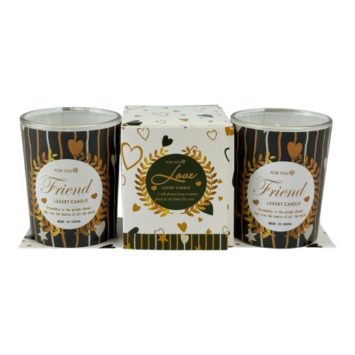Lumânări parfumate „Friend” (set de 2 bucăți)