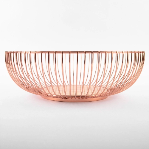 Fructiera bronz, cu fund de lemn 28x10
