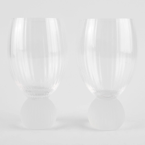 Set de 6 pahare pe tija rotunda "Iceberg cold"