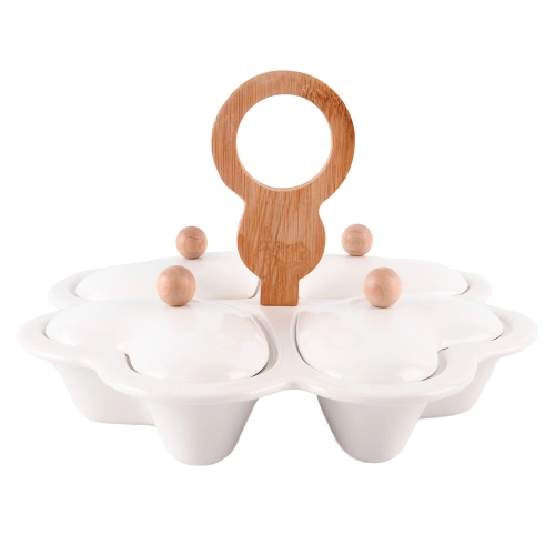 Set din ceramica pentru aperitiv "inima puternica" cu maner