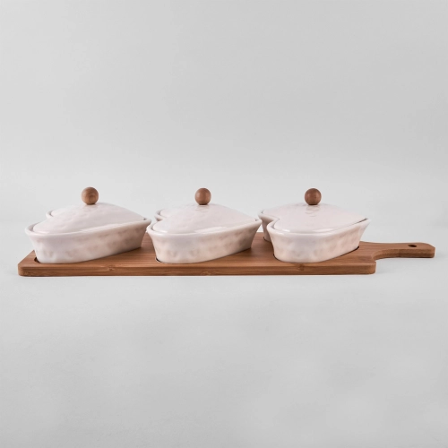Set din ceramica pentru aperitiv "Long boat"