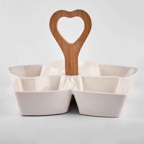 Set aperitiv din ceramica "Flower" cu maner