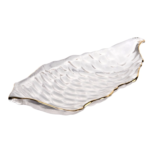 Platou din sticlă „Leaf”, 2/21/9 cm
