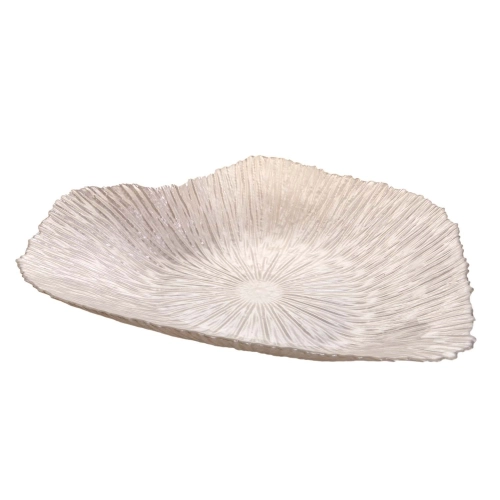 Farfurie din sticlă „Shell Heart S”, 22/18/3 cm