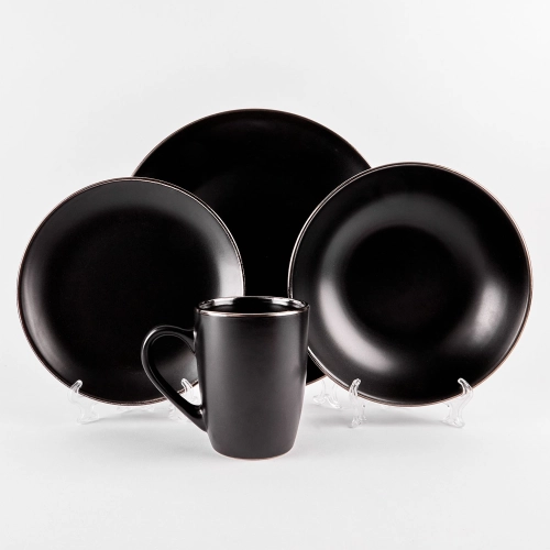 Set de vase de 16 piese "Deep black"