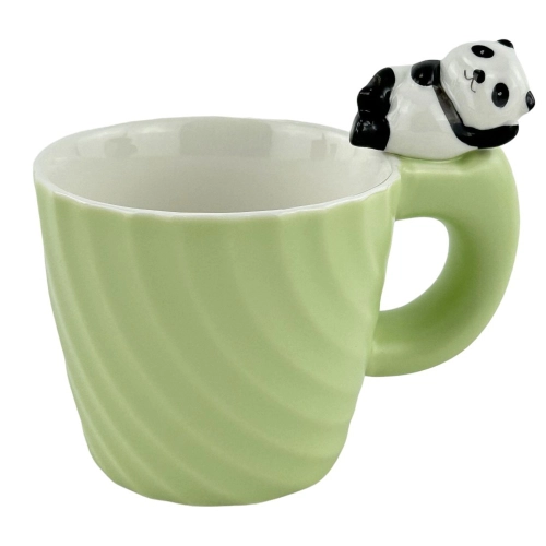 Cana din керамика 'Panda relax' зелена