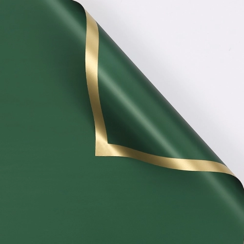 Celofan "Gold kant" emerald #091